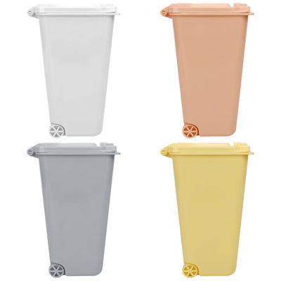 Mini Trash Can with Lid Swing Top Small Trash Can Pen Holder for Car Bedroom Office Desktop 22 Fl Oz (4 Pcs