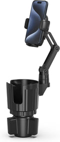 Phone Holders for Your Car, 2 in 1 Universal Cup Holder Expander Adjustable Base with Phone Mount, Long Arm with