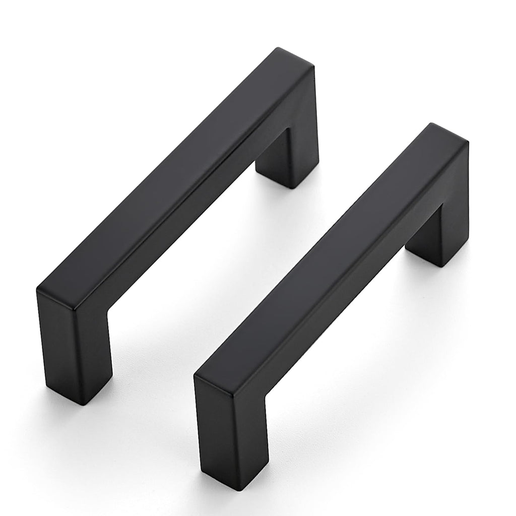 Black Cabinet Handles, 2 Pack Kitchen Handles, 3 Inch
