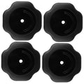 Pressure Cooker Lid Knob Replacement 17mm Plastic 4 Pack Black