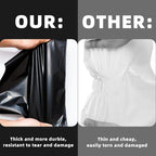 500 pcs 10x13 Inches Black Poly Mailers Shipping Envelopes, Strong Adhesive Sealing, Waterproof, and Tear-resistant