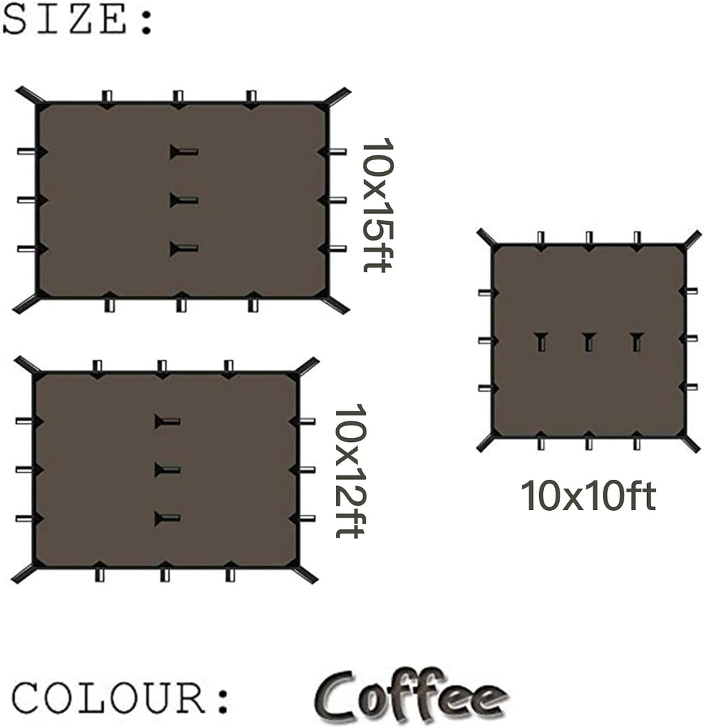 Tent Tarp, Picnic Mat Camping Tarp Tent Hammock Tarp, pu Waterproof Camping tarp Tent Rain Fly Picnic Mat Survival