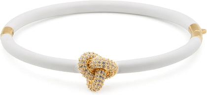 kate spade new york Double Knot Pave Hinged Bangle