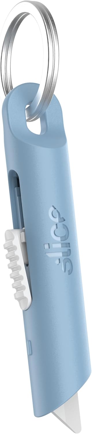 Mini Pen Cutter | Keychain Knife and Box Cutter | Retractable Safety Cutter | Sky
