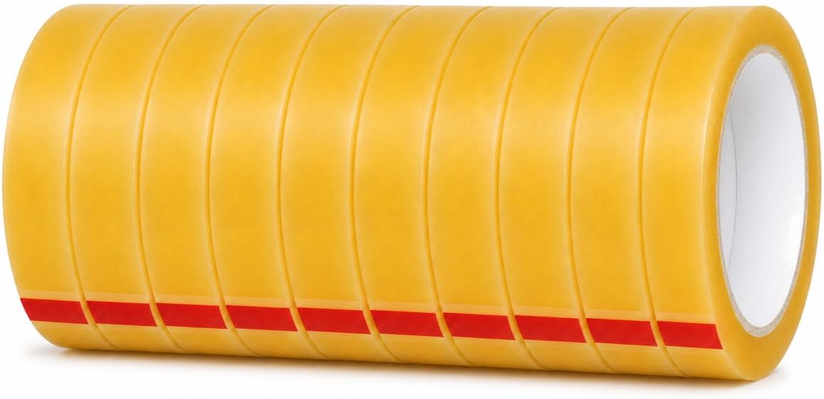 Clear Cellophane Packaging Tape, 3/4 Inch x 72 Yds, Pack of 10