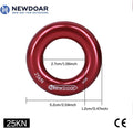Rappel Ring 25kN Gold Large O-Ring Rope Connector for Rock Climbing Arborist Rescue Hammock and Slackline