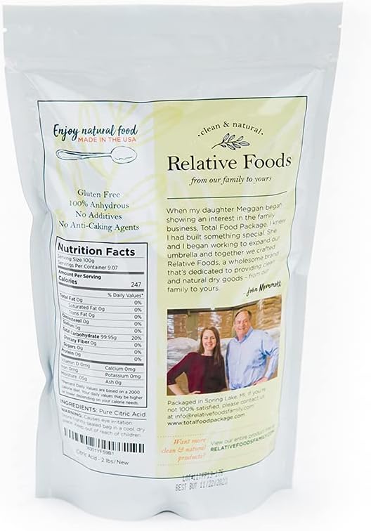 Food Grade Citric Acid Powder, 2 lb
