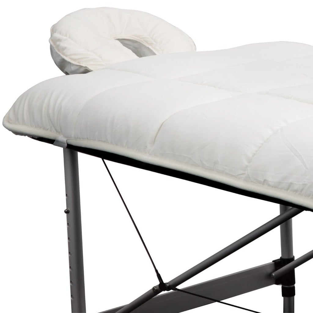 ForPro Premium Quilted Fleece Table Pad Set, Natural, Extra Soft, Hypoallergenic, for Massage Tables, Includes
