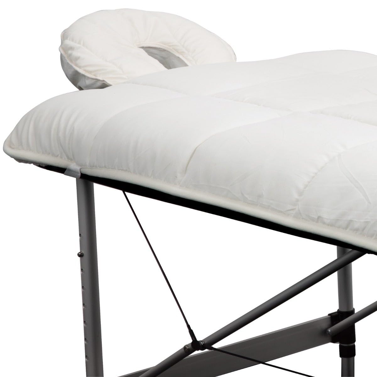 ForPro Premium Quilted Fleece Table Pad Set, Natural, Extra Soft, Hypoallergenic, for Massage Tables, Includes