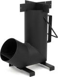 Portable Rocket Stove, Wood Burning Camping Stove | Cross Stand for Pot Cooking, Compact Wood Burning Stove, Ideal