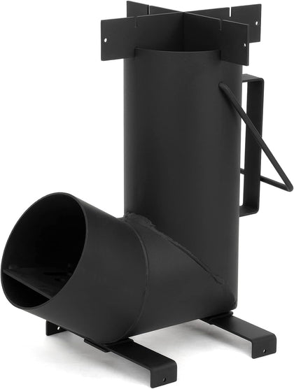Portable Rocket Stove, Wood Burning Camping Stove | Cross Stand for Pot Cooking, Compact Wood Burning Stove, Ideal