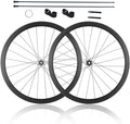 700C Gravel Road Bike Wheelset 30/35mm Ultralight Aluminum Double Wall Rims Center Lock Thru Axle, Tubeless Ready