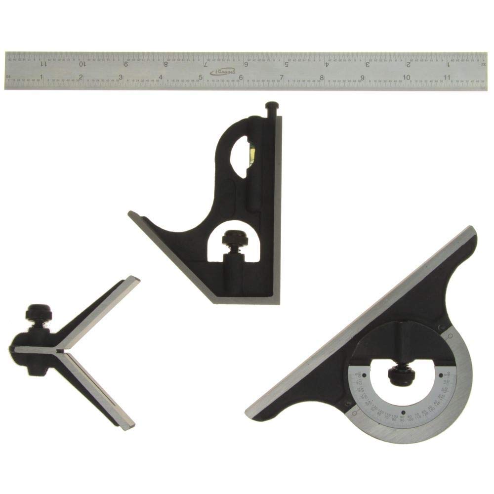 iGaging Premium 4-Piece 12" 4R Combination Square