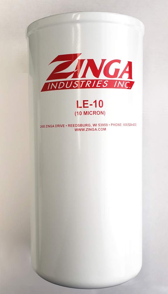 ZA LE-10-2PK - Zinga Spin on Filter 10 Micron 1-1/2''-16 Threads (2 Pack)