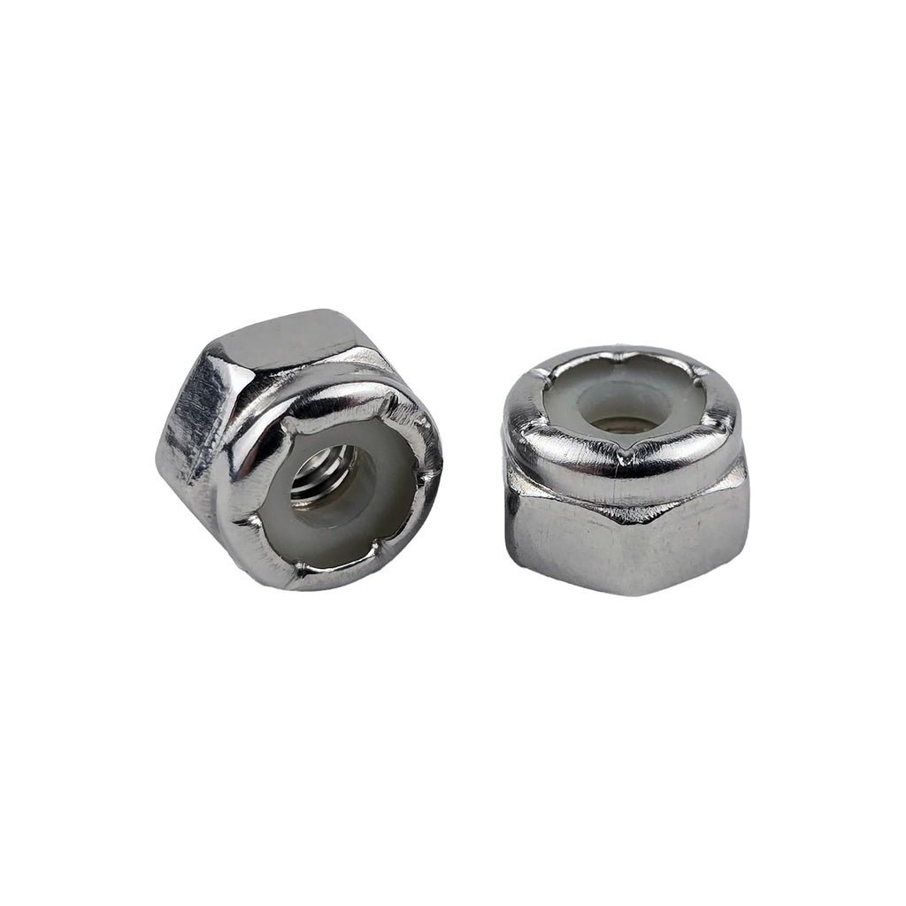 #8-32 Nylon Insert Locknuts 304 Stainless Steel - Pack of 25