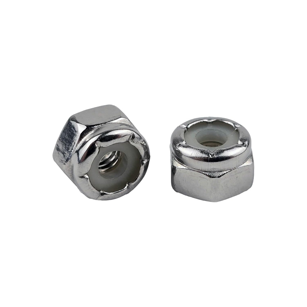 #8-32 Nylon Insert Locknuts 304 Stainless Steel - Pack of 25