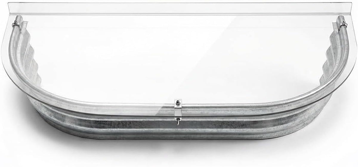 Clear Polycarbonate Window Well Covers Elongated JCI