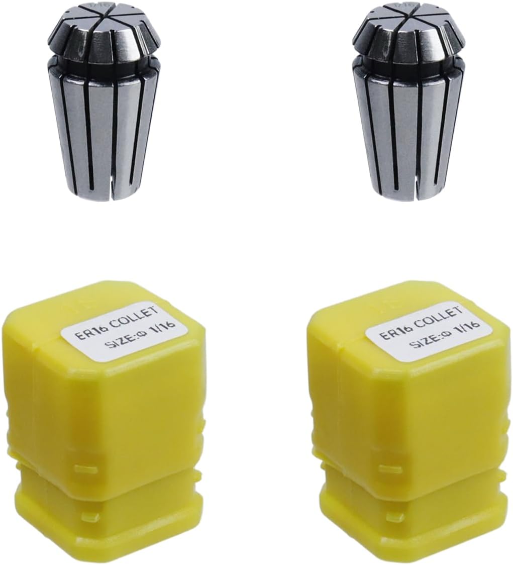 ER-16 Collet Chucks 1/16 Dia ER16 Spring Collet Set for CNC Clamping Device Engraving Machine-2pcs