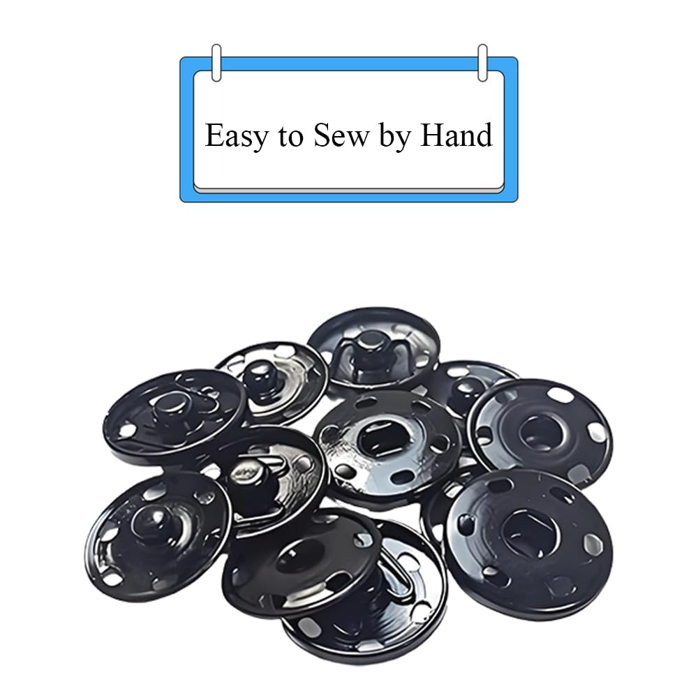 Sew on Snap Buttons Big Metal Snap Fastener LargeA Sewing Snaps Durable Sewing Press Studs Buttons Snaps for Fabric
