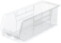 AkroBins Plastic Storage Bins, 11"x 4"x 4", Clear, 12-Pack