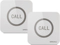 Restaurant Pager System, 2 Waterproof Wireless Call Buttons