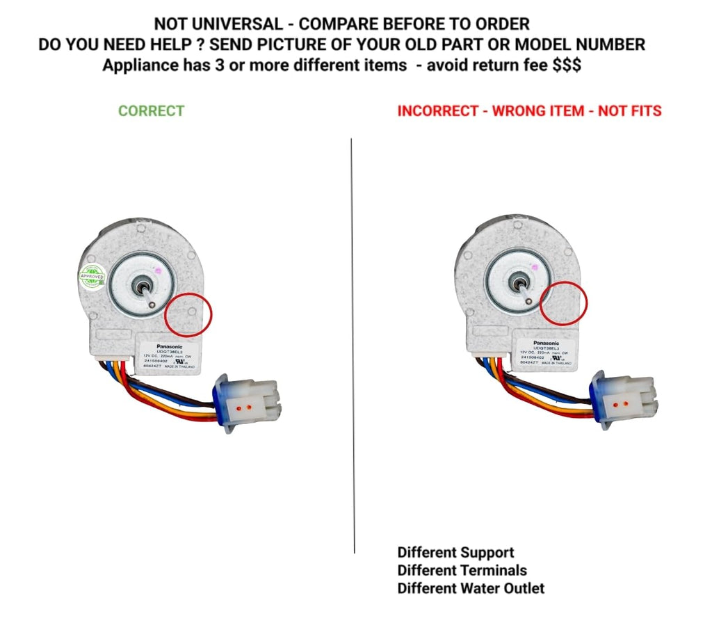 809069220 compatible with Kenmore, Frigidaire, Electrolux Refrigerator Evaporator Fan Motor fits old number # 809069220
