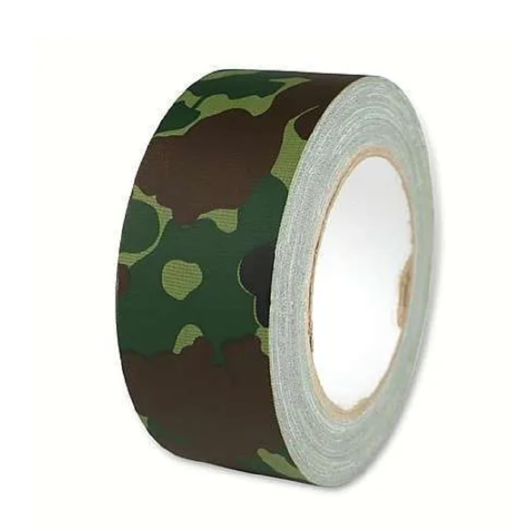 Contractor Grade Camouflage Duct Tape 12 Mil, 2 inch x 25 yds. Waterproof, UV Resistant Multi-Colored
