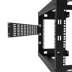 2U Hinged Blank Panel - Slot Vented Server Rack Panel