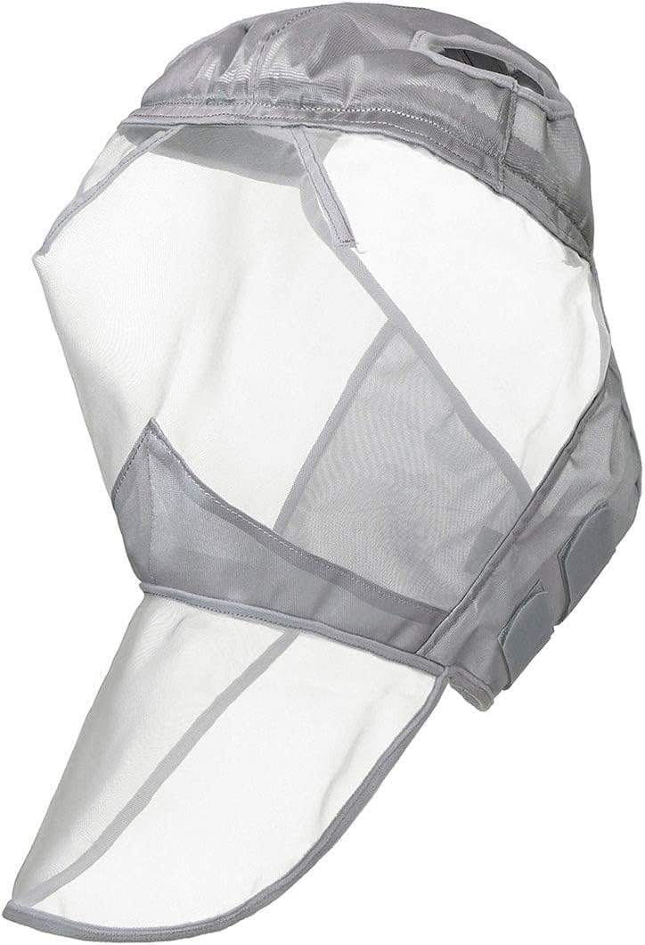 CareMaster Horse Fly Mask Large Eye Space Full Face No Ears Moonlight Silver Large Full Size