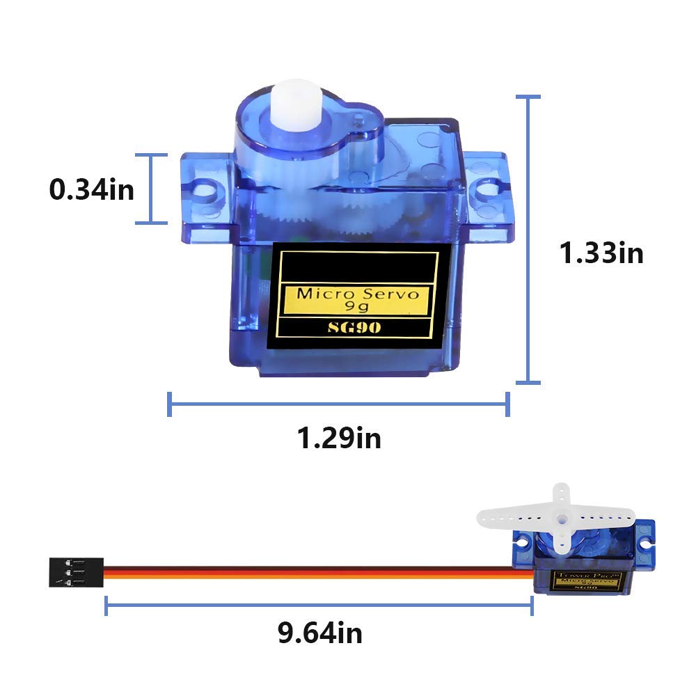 ACEIRMC SG90 Servo Motor Micro Servo 9G Servo Motor for RC Robot Arm Helicopter Airplane Remote Control (5pcs)