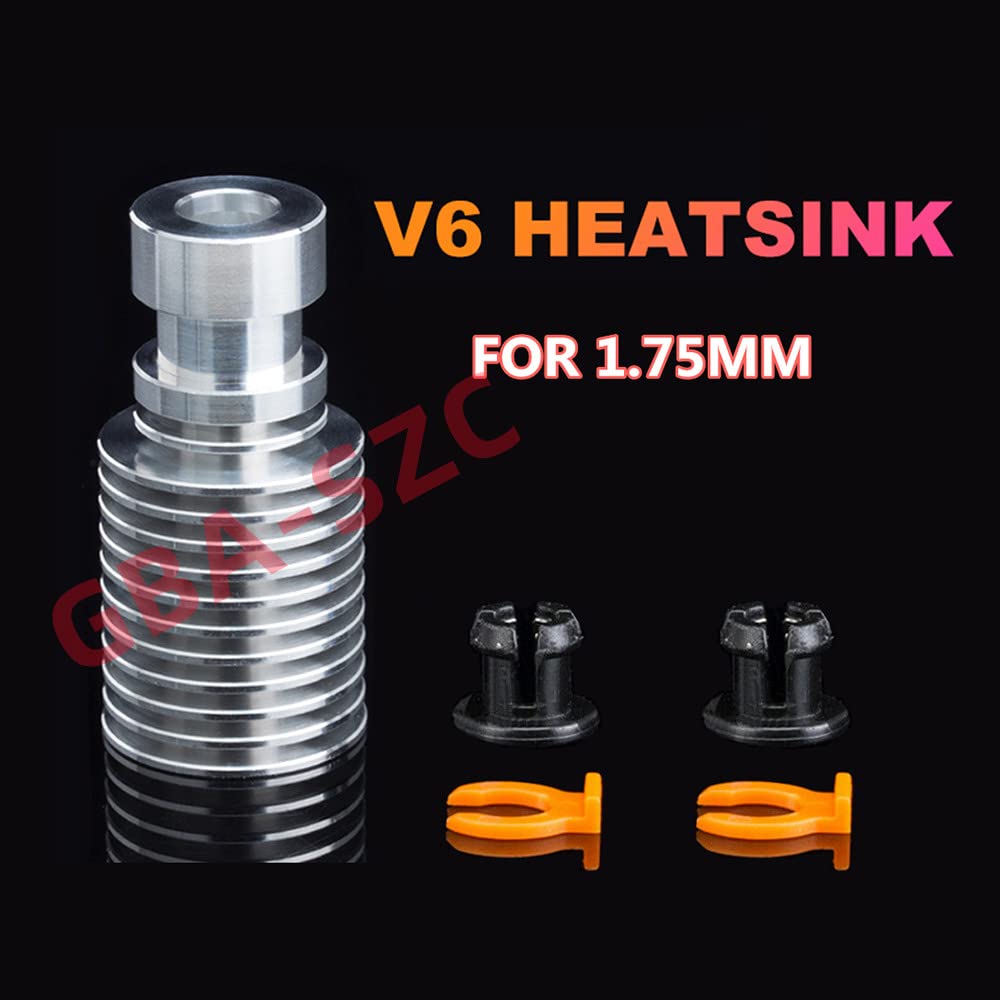 V6 Volcano Hotend All Metal Kit,Heatsink,Heater Block Titanium Alloy Heatbreak,Volcano Hardened Stee Nozzle for V6