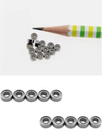 Ximimark 681ZZ (1x3x1 mm) Miniature Metal Shield Ball Bearings Wheel Roller Deep Groove Ball Bearing 10Pcs