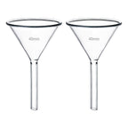 2pcs 40mm Tiny Glass Short Stem Funnels Set