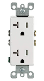 Leviton M02-T5825-Wmp 20a 125v White Decora Tamper Resistant Outlets 10 Count
