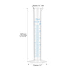 QWORK 25 ml Plastic Measuring Cylinders, 10 Pieces Lab-Tested Graduated Cylinders with Hexagonal Base