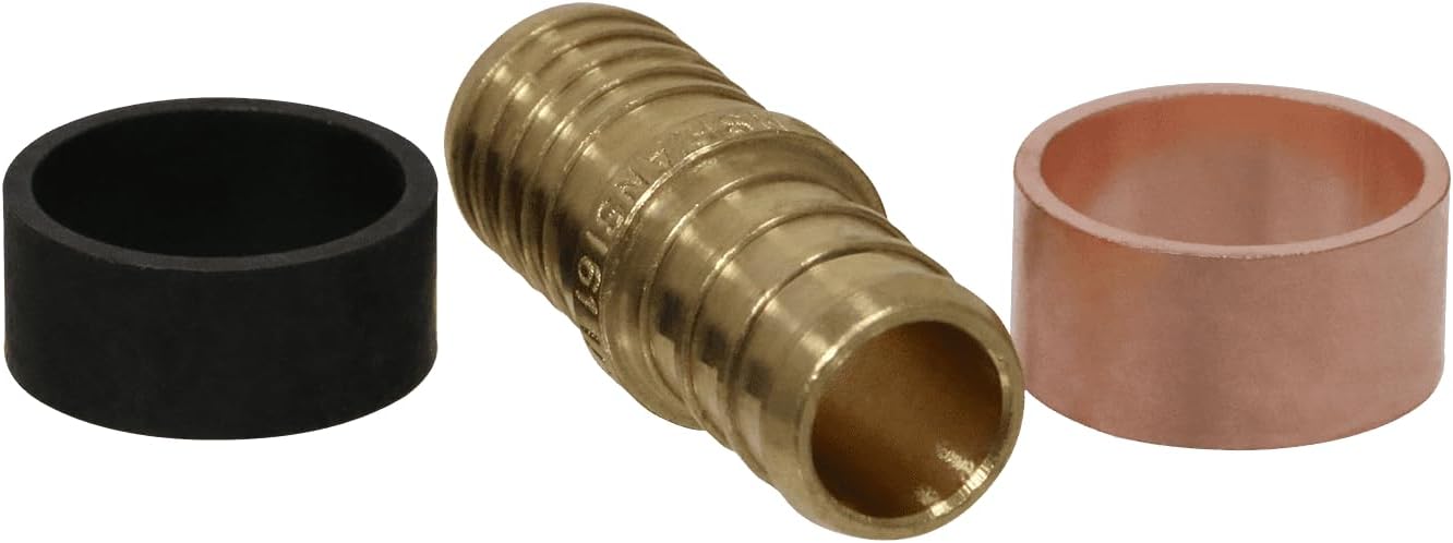 1/2 Inch Pex x 1/2 Inch PB (polybutylene) Slicing coupling with ring, Repair Kit, 30-2-3=10XX, 10 Pieces