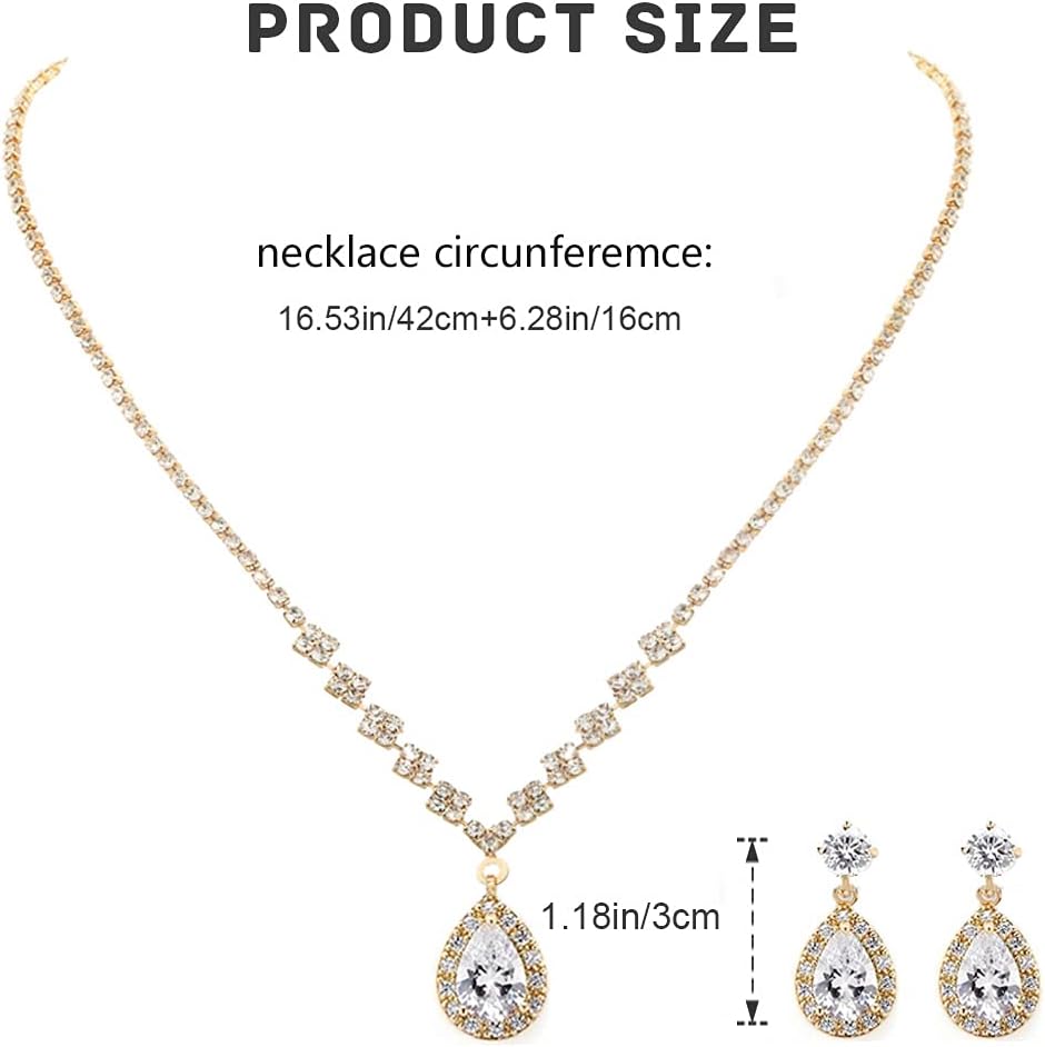 Bride Crystal Necklace Earrings Set Bridal Wedding Jewelry Sets Rhinestone Choker Necklace Prom Costume Jewelry Set