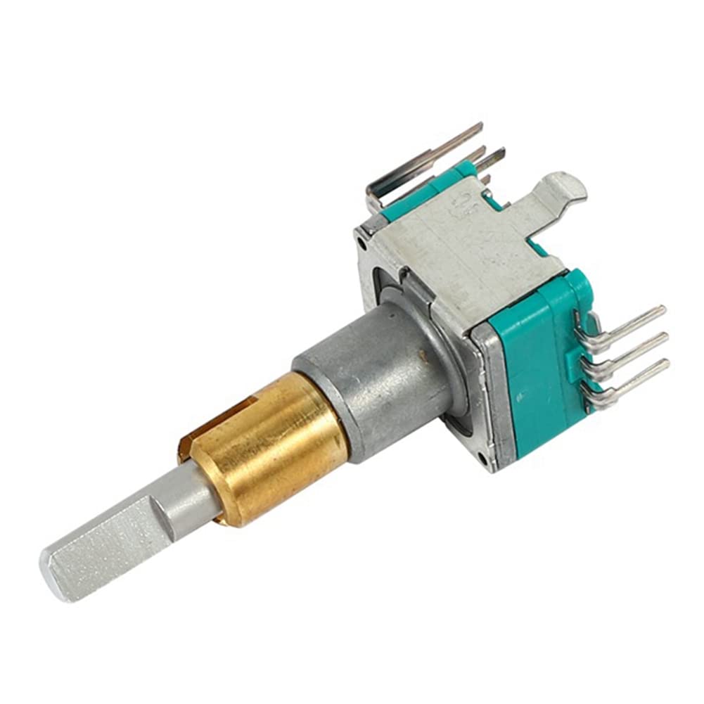REHOC 5PCS EC11EBB24C03 Dual Axis Encoder with Switch 30 Positioning Number 15 Handle 25mm