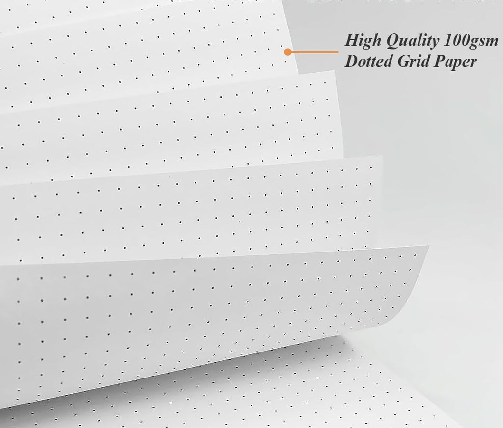 Classic Size Discbound Dotted Grid Refill Paper, 9-Disc Discbound Pre-punched Happy Planner Inserts