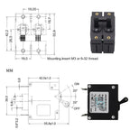 T Tocas 15A Amp Toggle Double Pole Circuit Breakers CE/CCC/UL-Certified