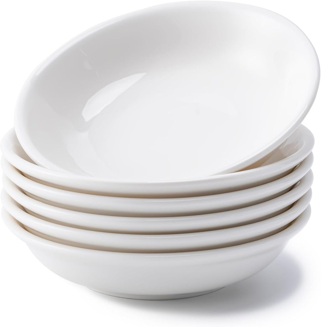 6 Pack Dipping Bowls, 3 OZ Small Ceramic Soy Sauce Dish, White