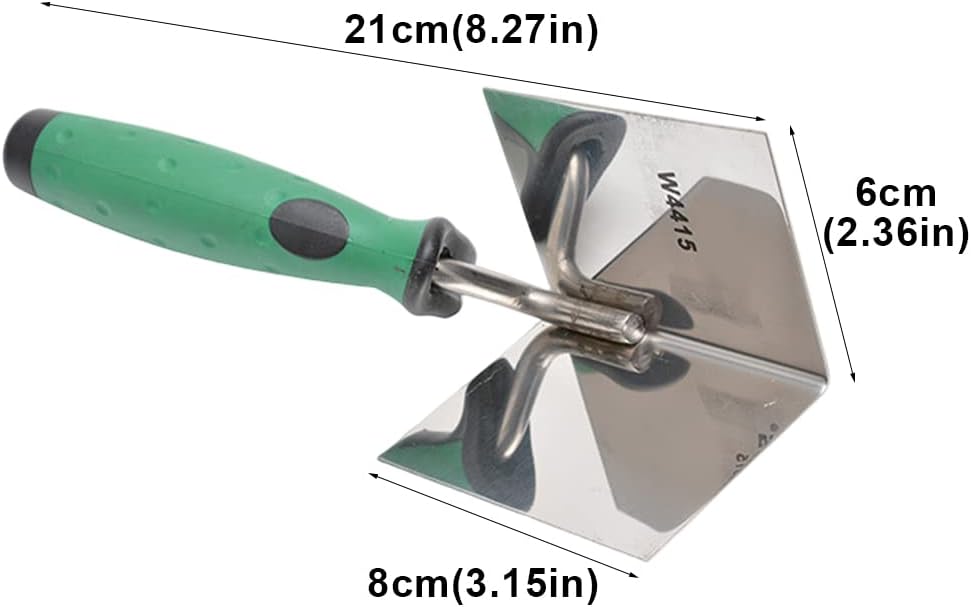 Drywall Corner Tool,Stainless Steel Drywall Corner Trowel Lining Plastering | Inside Corner Knif e with Soft Grip Handle