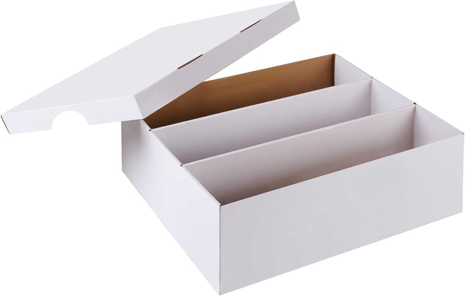 Card Storage Box,3 Rows about 2400 Count Collector Cards Box with Divider,Trading Card Storage Box for TCG/Mtg/Sports