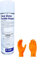 Clear Zone Double Impact Farm Fly Spray - Powerful & Long-Lasting Insect Control with Premium USA Supply Gloves for