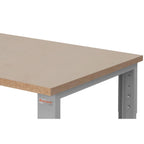 Table & Workbench: 1" Thick Shop Top, Height Adjustable Bench - 30" D x 48" L x 30" - 36" H