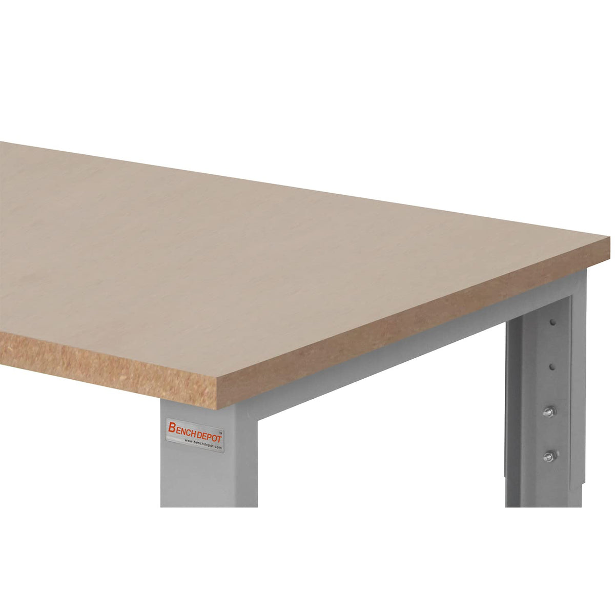 Table & Workbench: 1" Thick Shop Top, Height Adjustable Bench - 30" D x 48" L x 30" - 36" H
