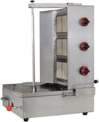 Shawarma Machine with 3 Burners Roaster Kitchen Kebab Grill Propane Gyro Machine Automatic Rotation for Restaurant