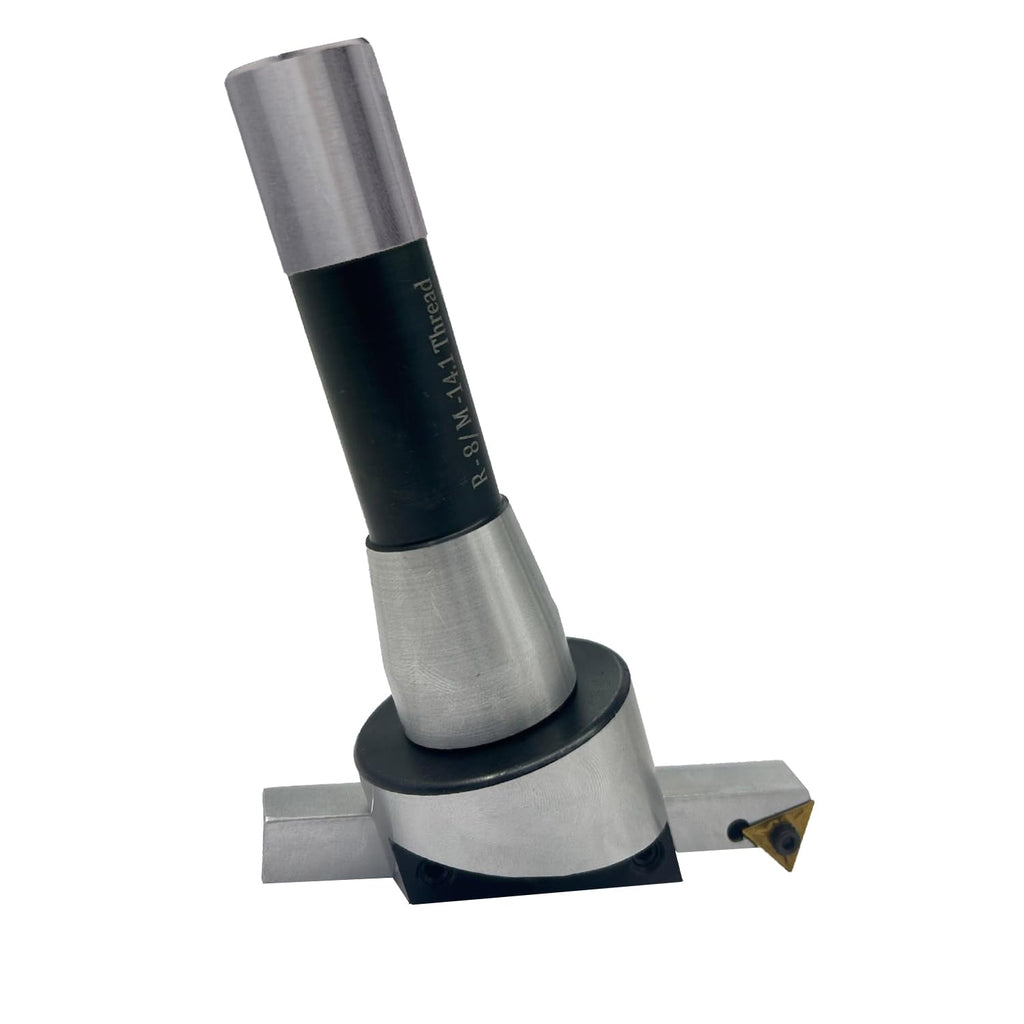 2" (50 mm) Head Diameter Fly Cutter with R8 Shank (7/16" Drawbar) and Replaceable Carbide Insert Bit (Indexable Tool)