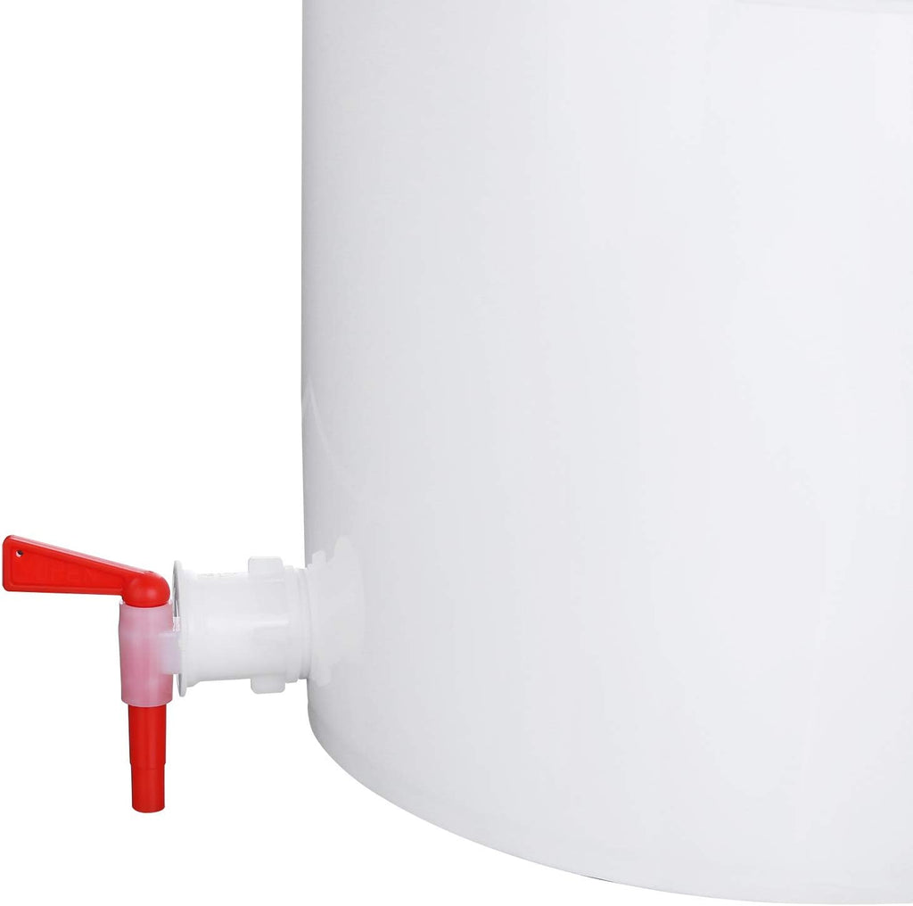 2-Pack Plastic Fermenter - 6.5 Gallon Food-Grade Fermenting Bucket Homebrewing Fermentor with Spigot and Airlock