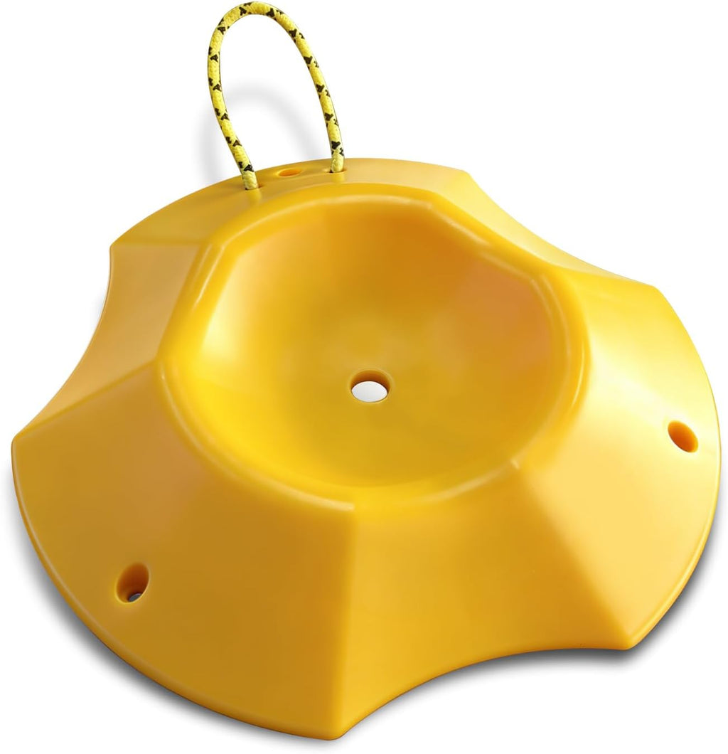 Trailer Wheel Dock with Rope, Tongue Jack Wheel Chock Compatible with 6" & 8" Single/Dual Wheels, Trailer Wheel Stop